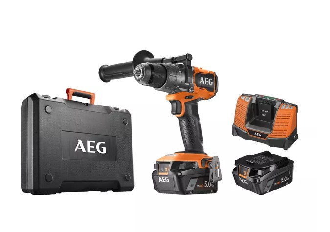 AEG 4935478939 BSB18C3BL-502C Akülü Darbeli Matkap 18V Set