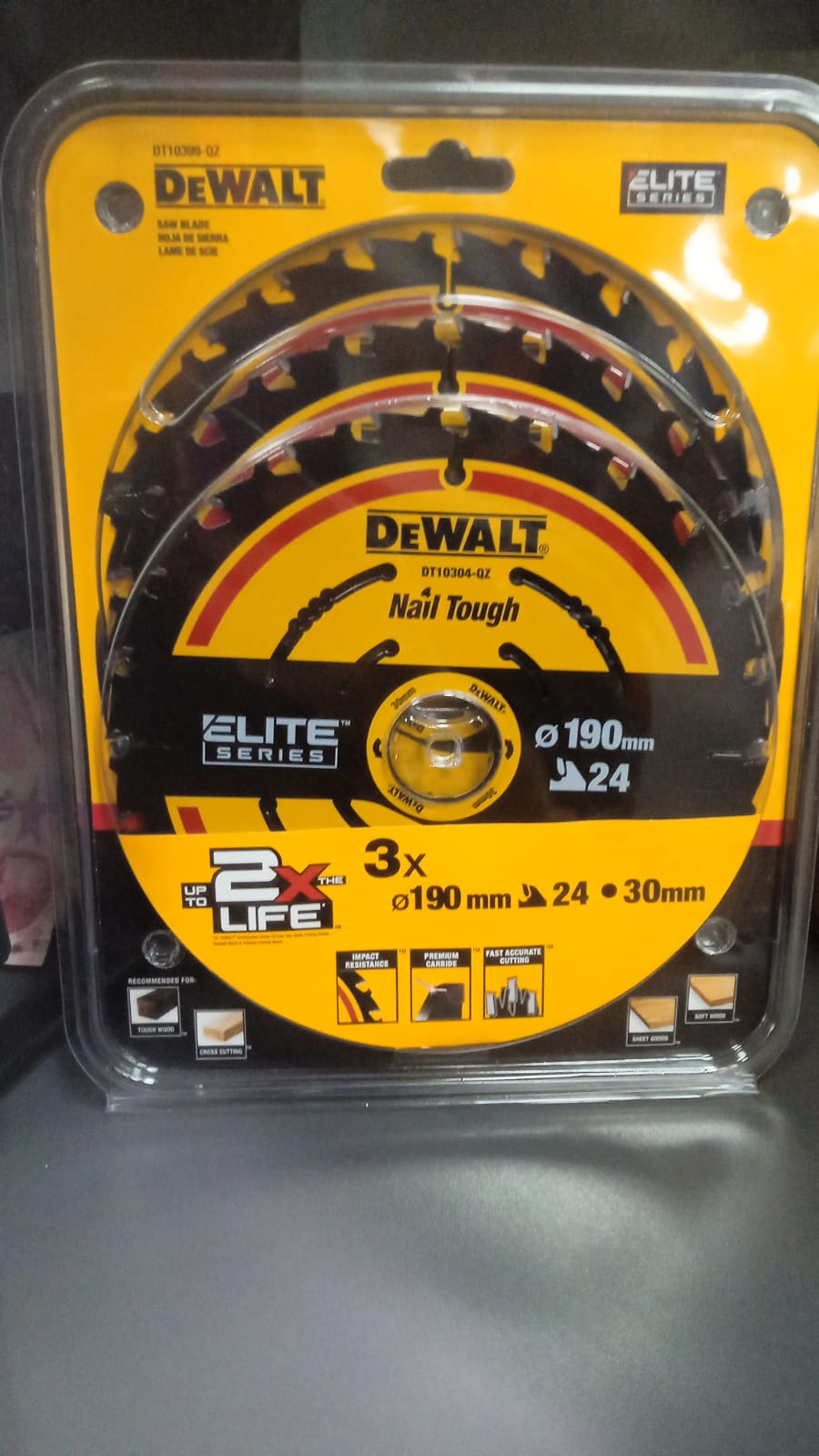 DEWALT 190X24 30mm DİŞ 3'LÜ PAKET  DAİRE TESTERE AĞZI DT10399-QZ